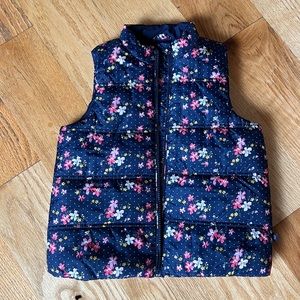 Floral puffer vest